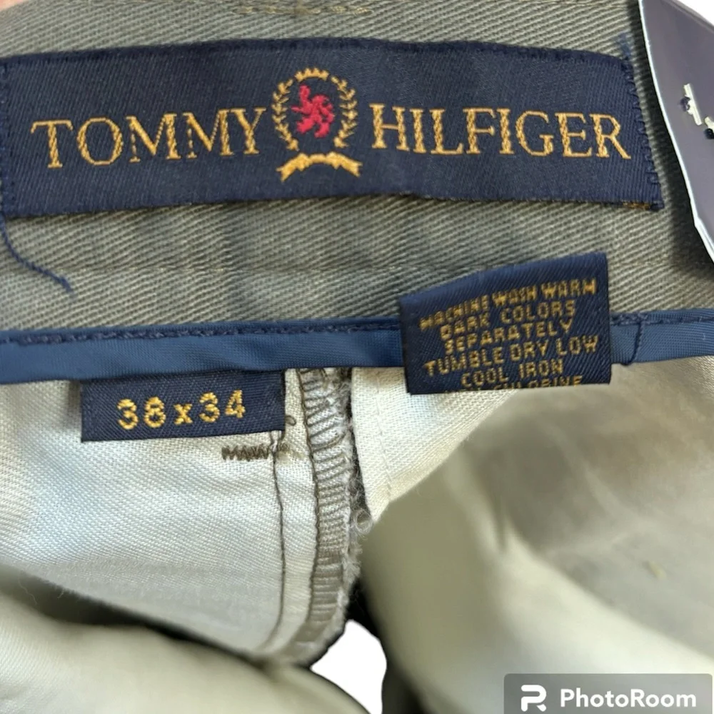 Tommy Hilfiger Men’s Kahki Pants Green Size 38 x 34 - Picture 7 of 7